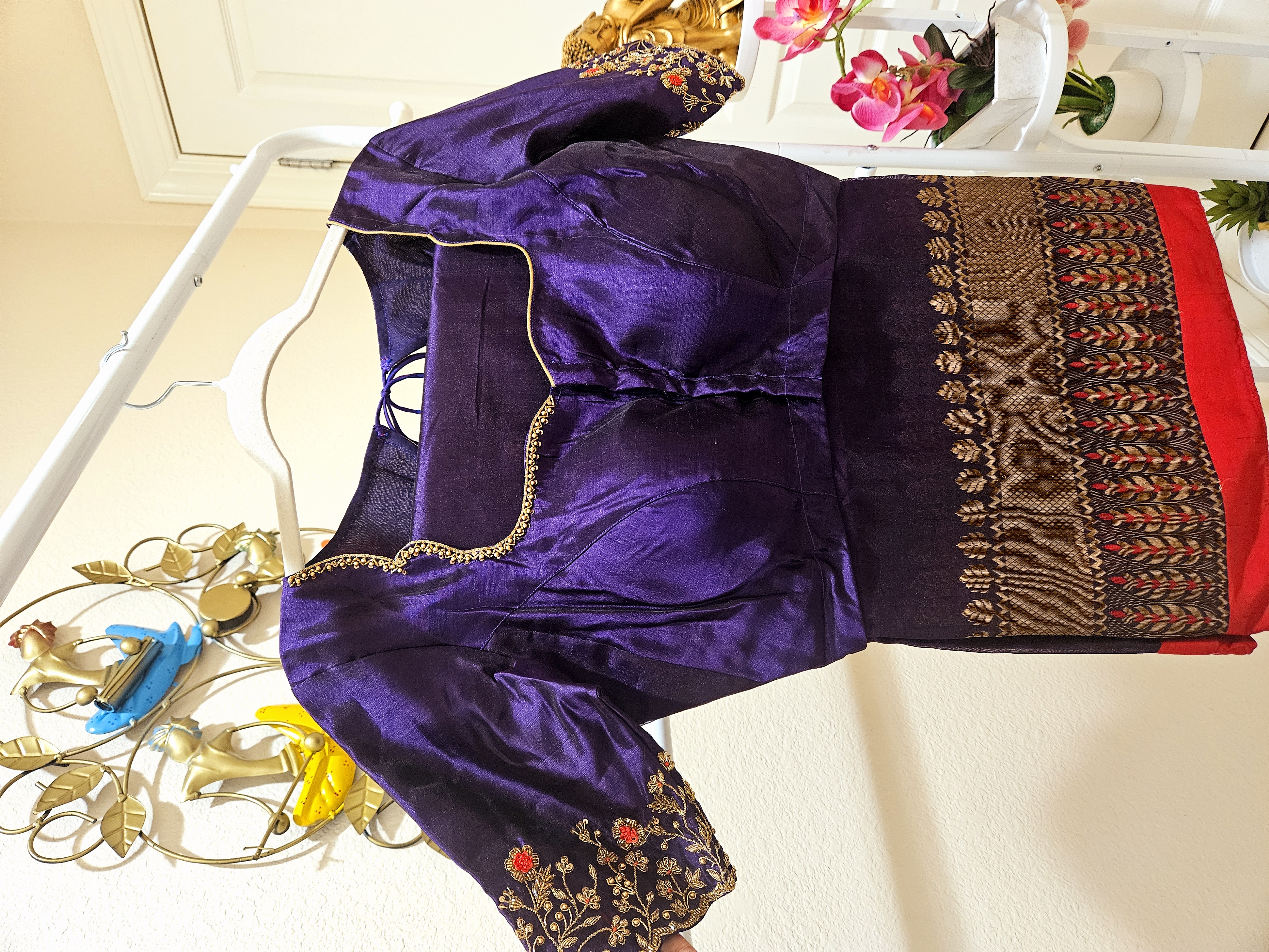 Pure Chanderi Silk Saree with Zari Borders & Handwoven Motifs - product image