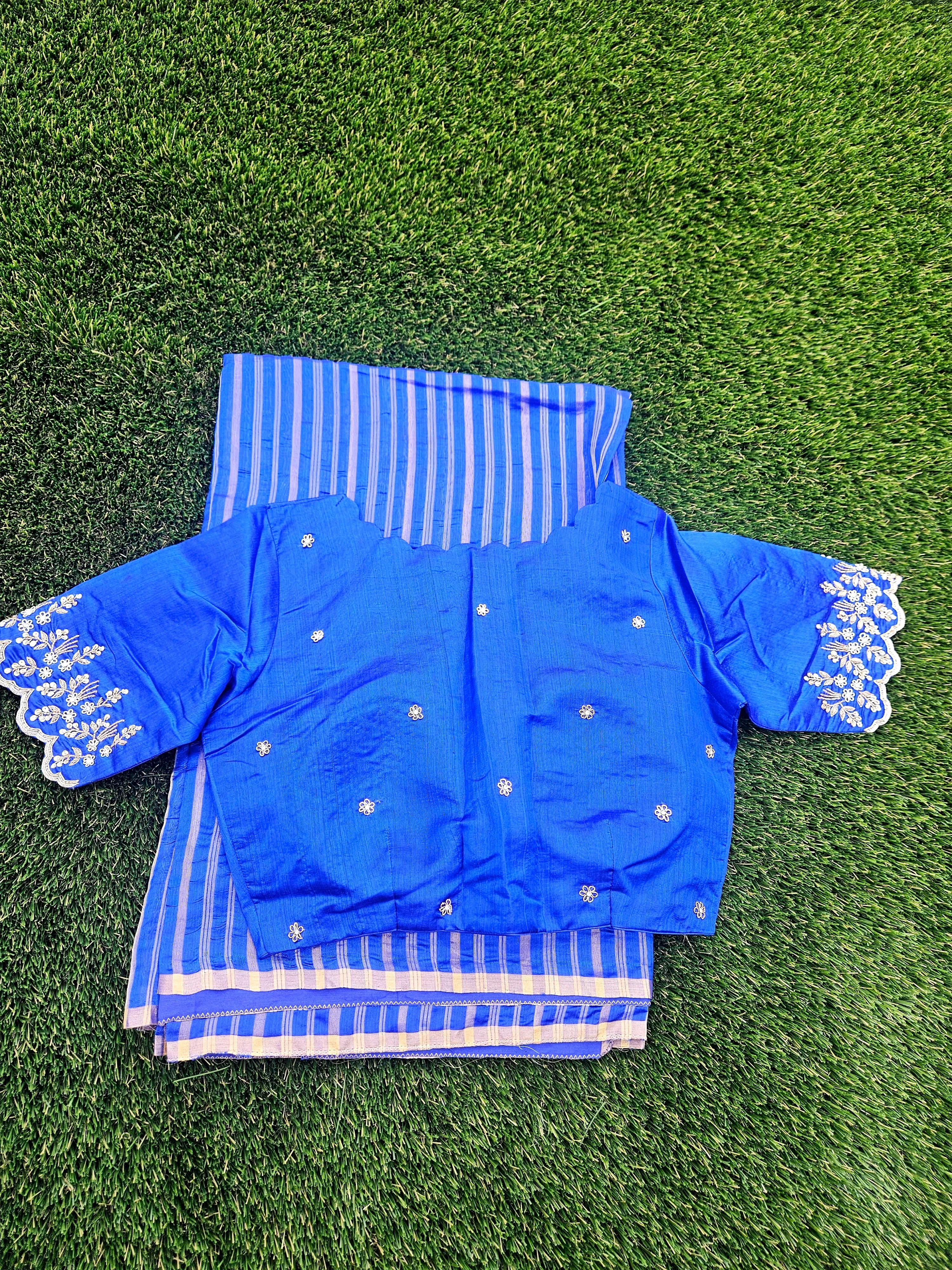 Pure Chanderi Silk Saree with Zari Work for Weddings & Festivals - Image 2