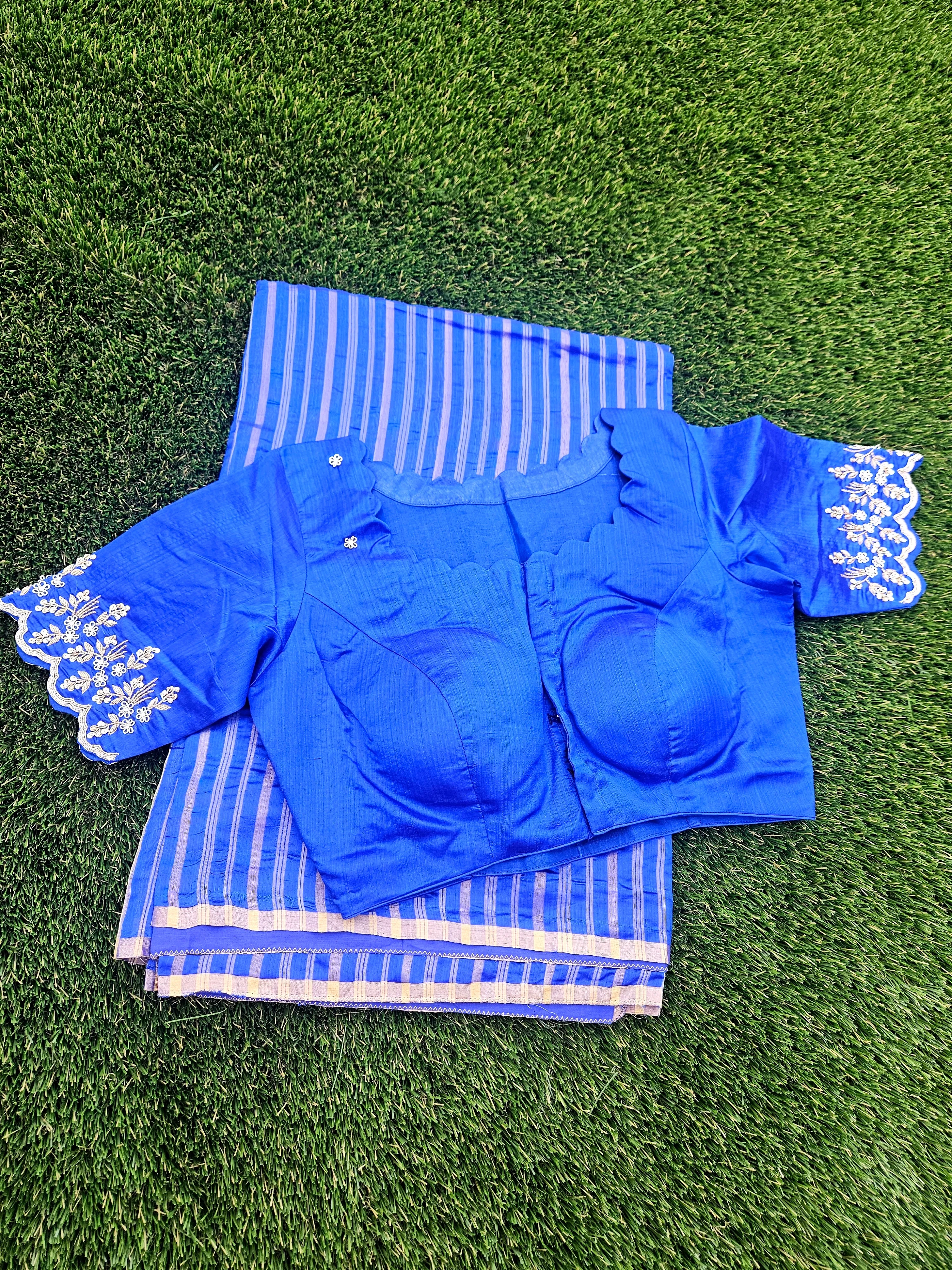 Pure Chanderi Silk Saree with Zari Work for Weddings & Festivals - Image 3