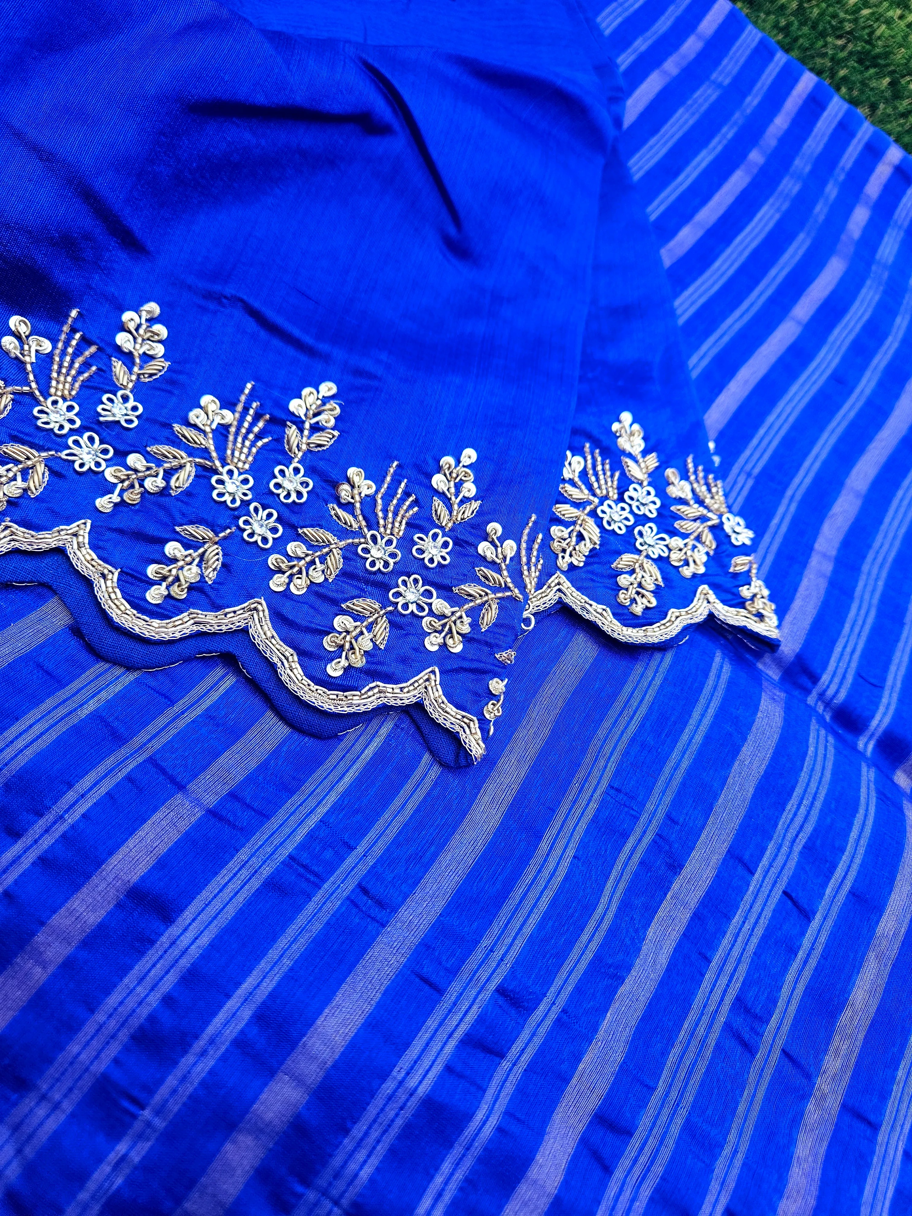 Pure Chanderi Silk Saree with Zari Work for Weddings & Festivals - Image 4