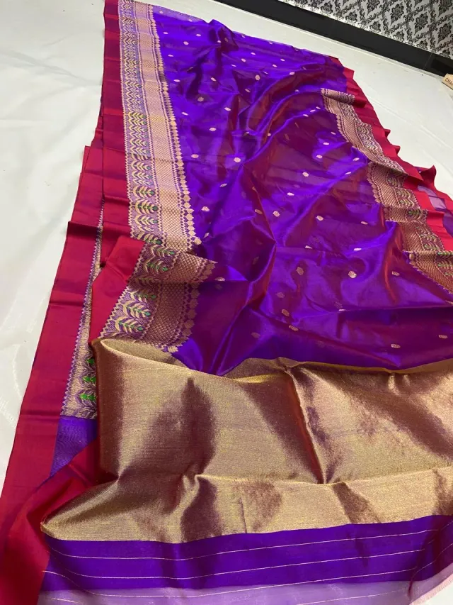 Pure Chanderi Silk Pattu Saree - Timeless Elegance for Special Occasions - product image
