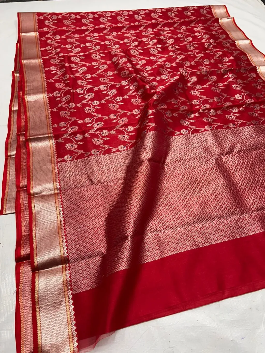 Exquisite Pure Chanderi Pattu Saree - Timeless Indian Elegance - product image