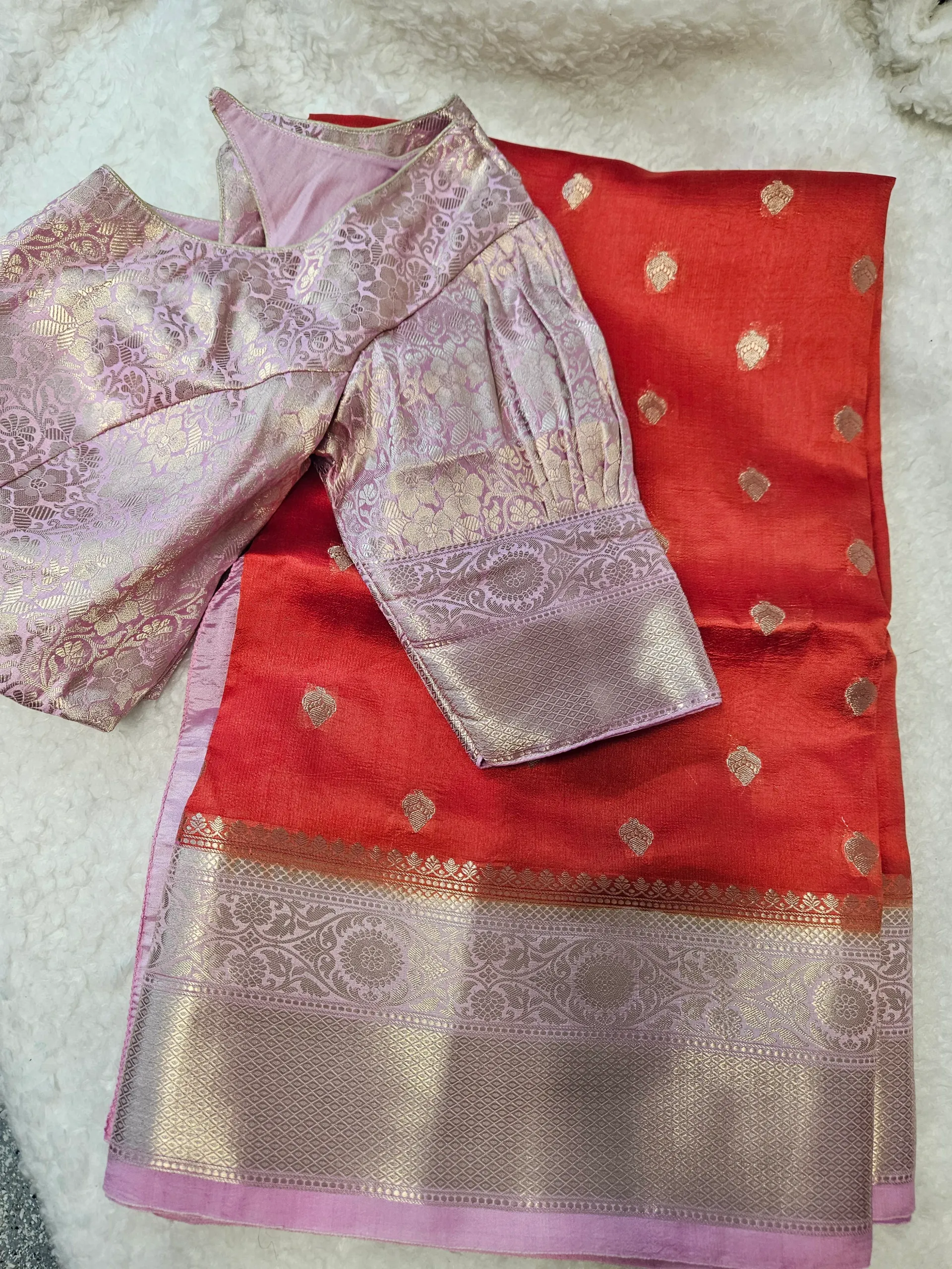 Exquisite Pure Raw Mango Silk Saree - Timeless Indian Elegance - product image