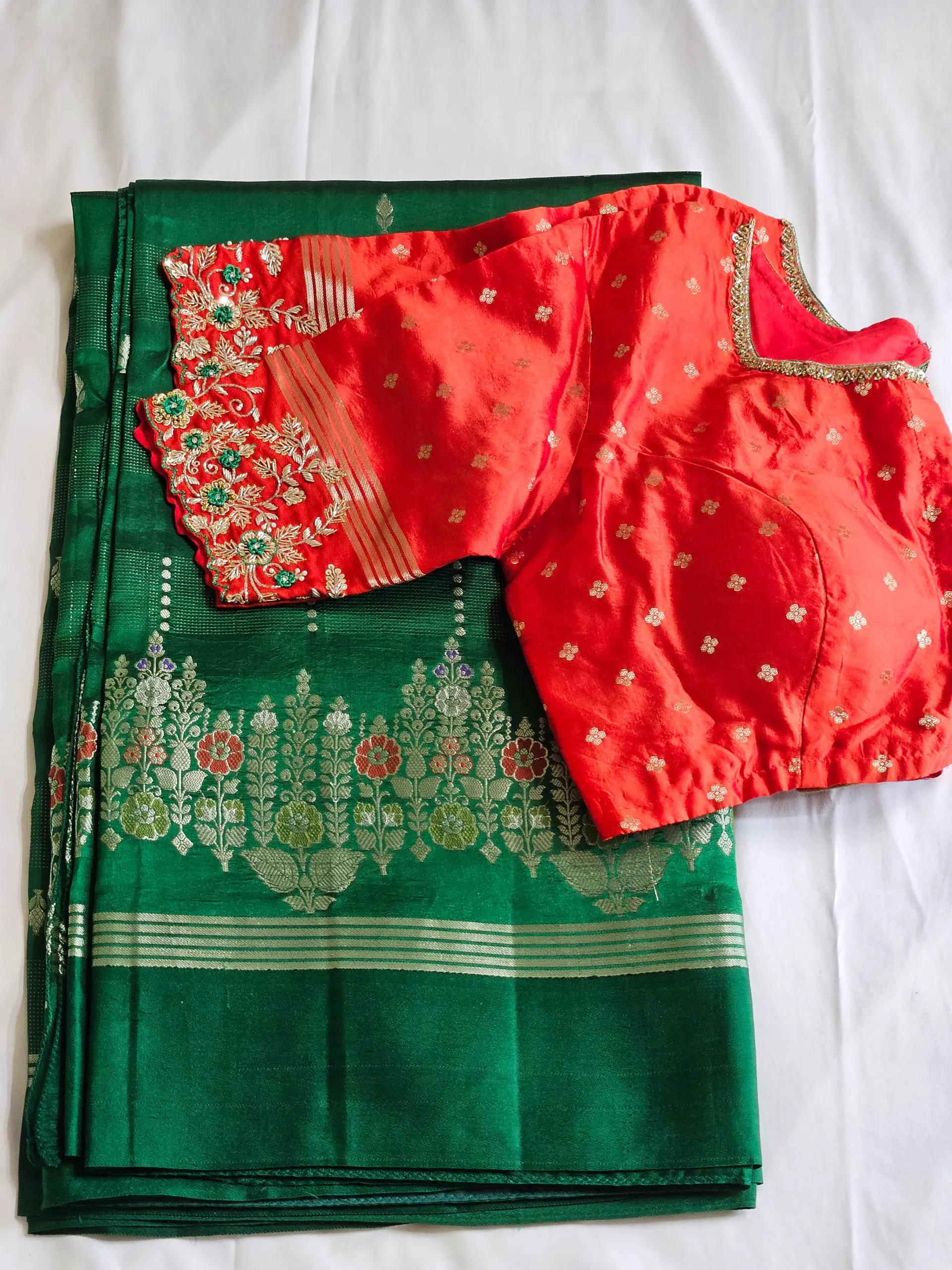 Exquisite Pure Raw Mango Silk Saree - Timeless Indian Elegance - product image