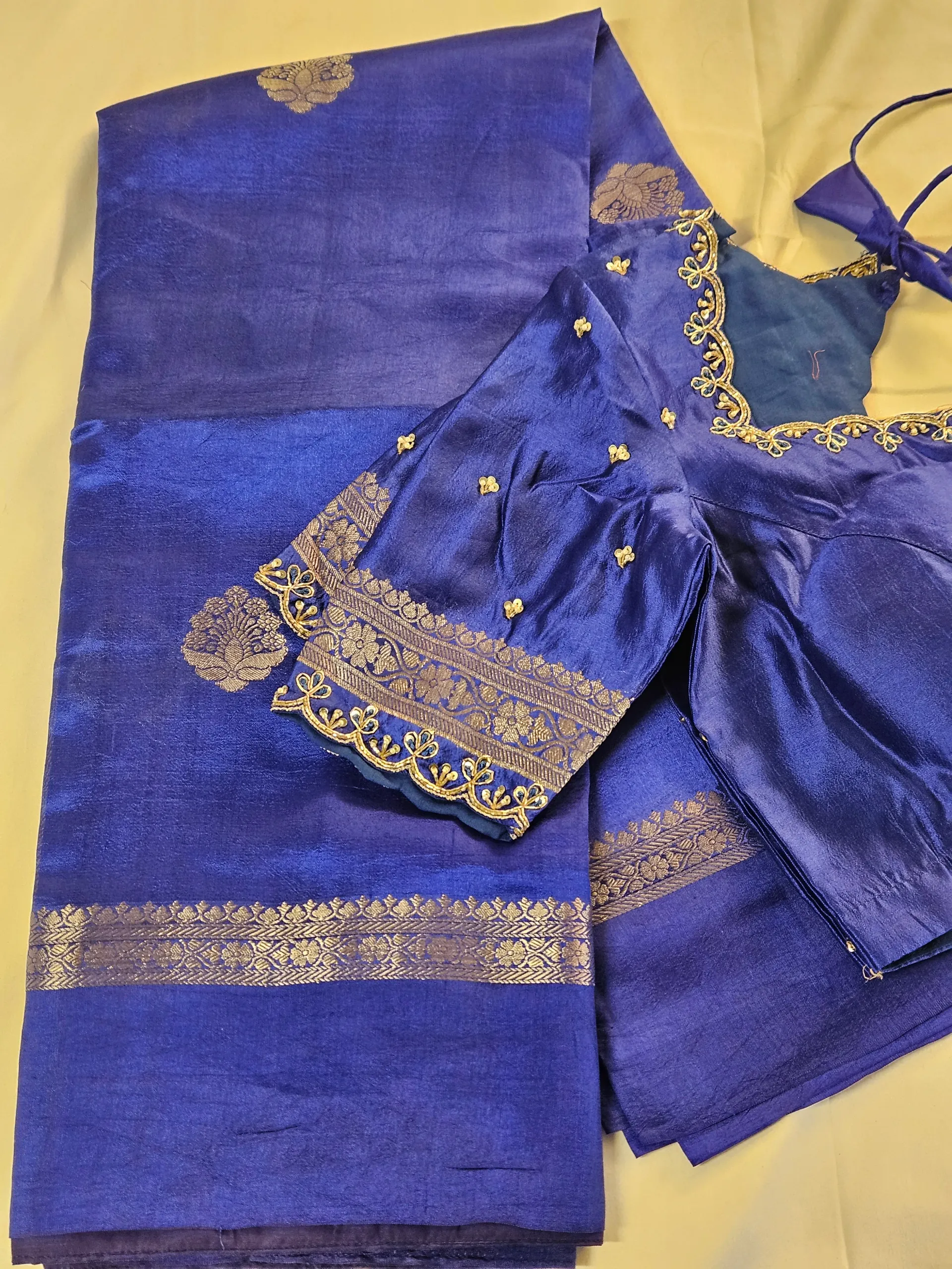 Elegant Pure Raw Mango Silk Saree - Traditional Indian Ethnic Wear - product image