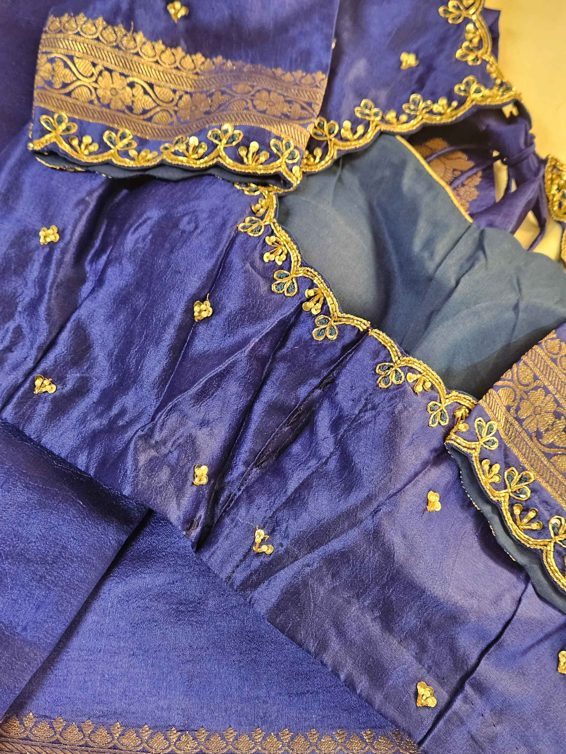 Elegant Pure Raw Mango Silk Saree - Traditional Indian Ethnic Wear - product image