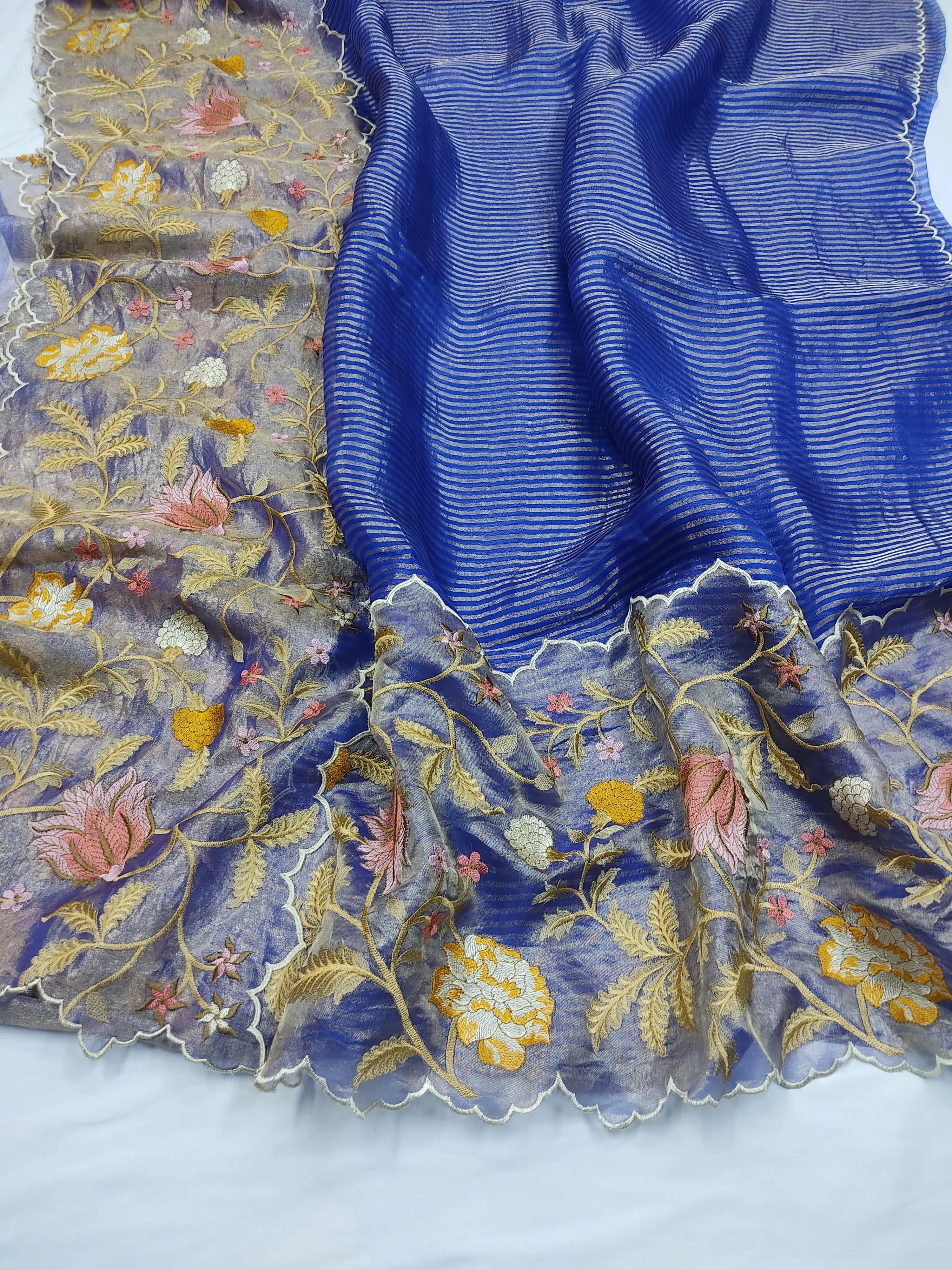 Pure Banarasi Kora Tissue Silk Saree for Weddings & Festivals - Image 3