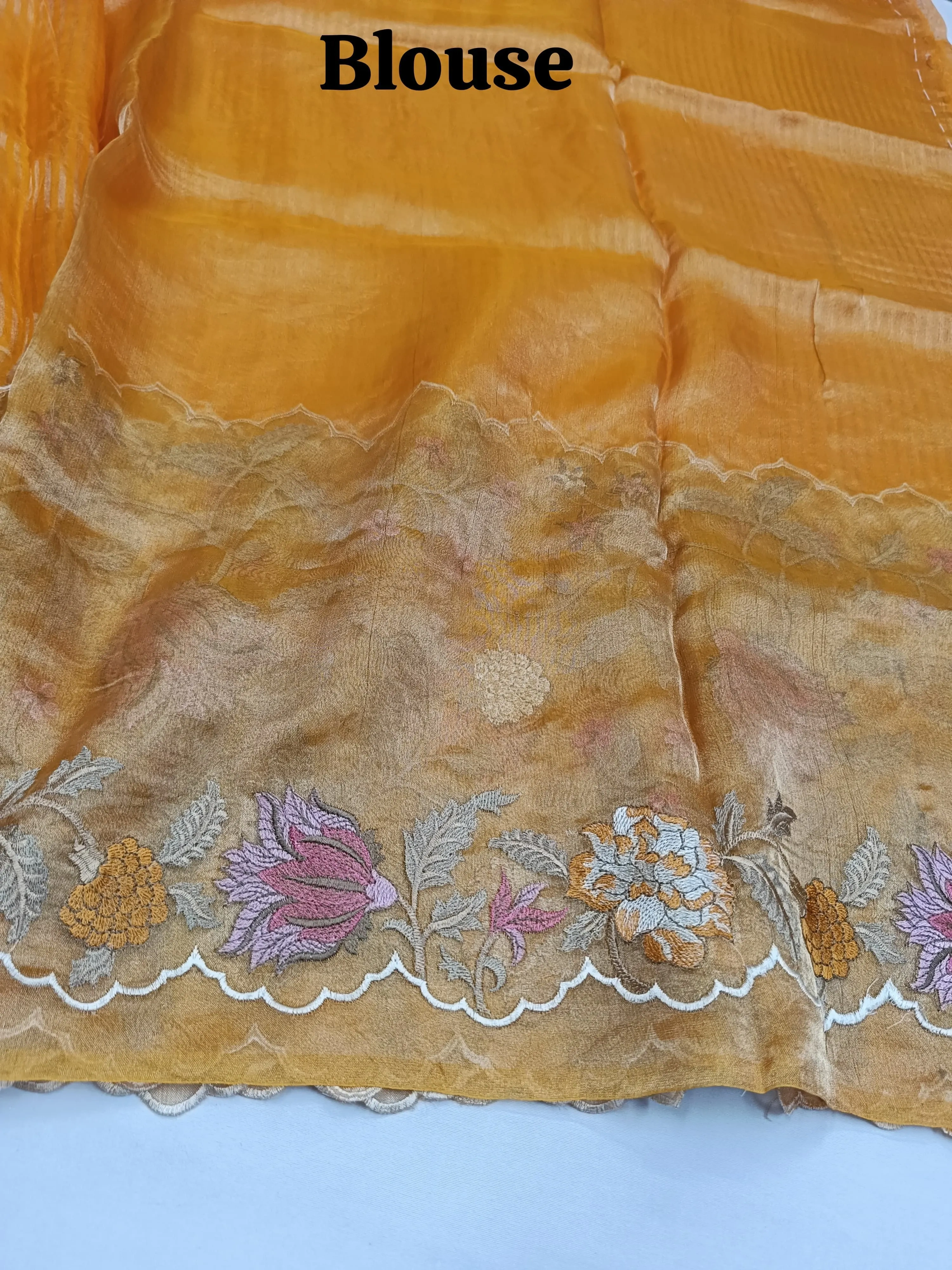 Pure Banarasi Kora Tissue Saree - Luxury Handwoven Wedding Wear - Image 3