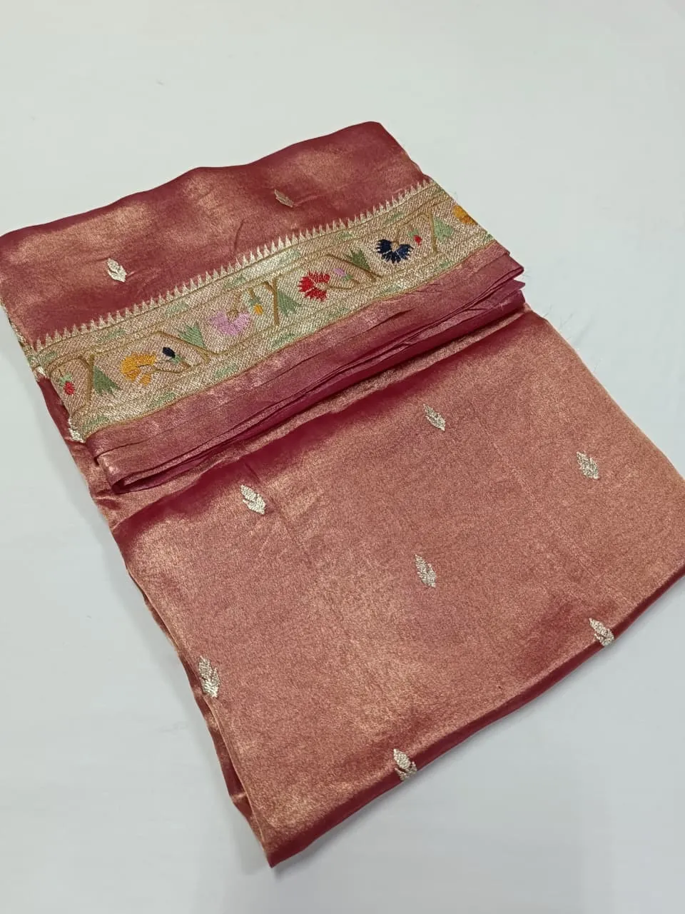 Pure Banarasi Kora Tissue Saree with Gold & Silver Zari - ethnic Indian fashion from Swathi Design