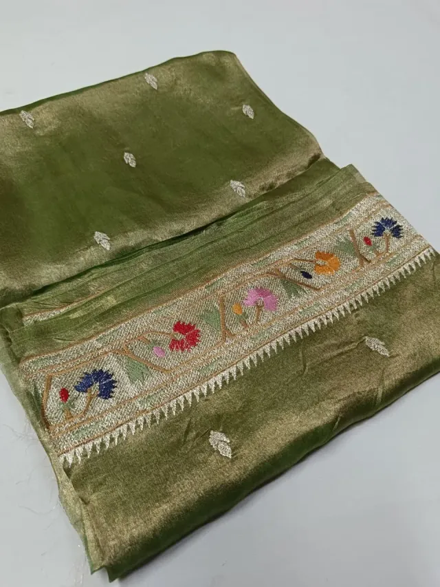 Exquisite Pure Banarasi Kora Tissue Saree for Weddings & Festive Elegance - product image