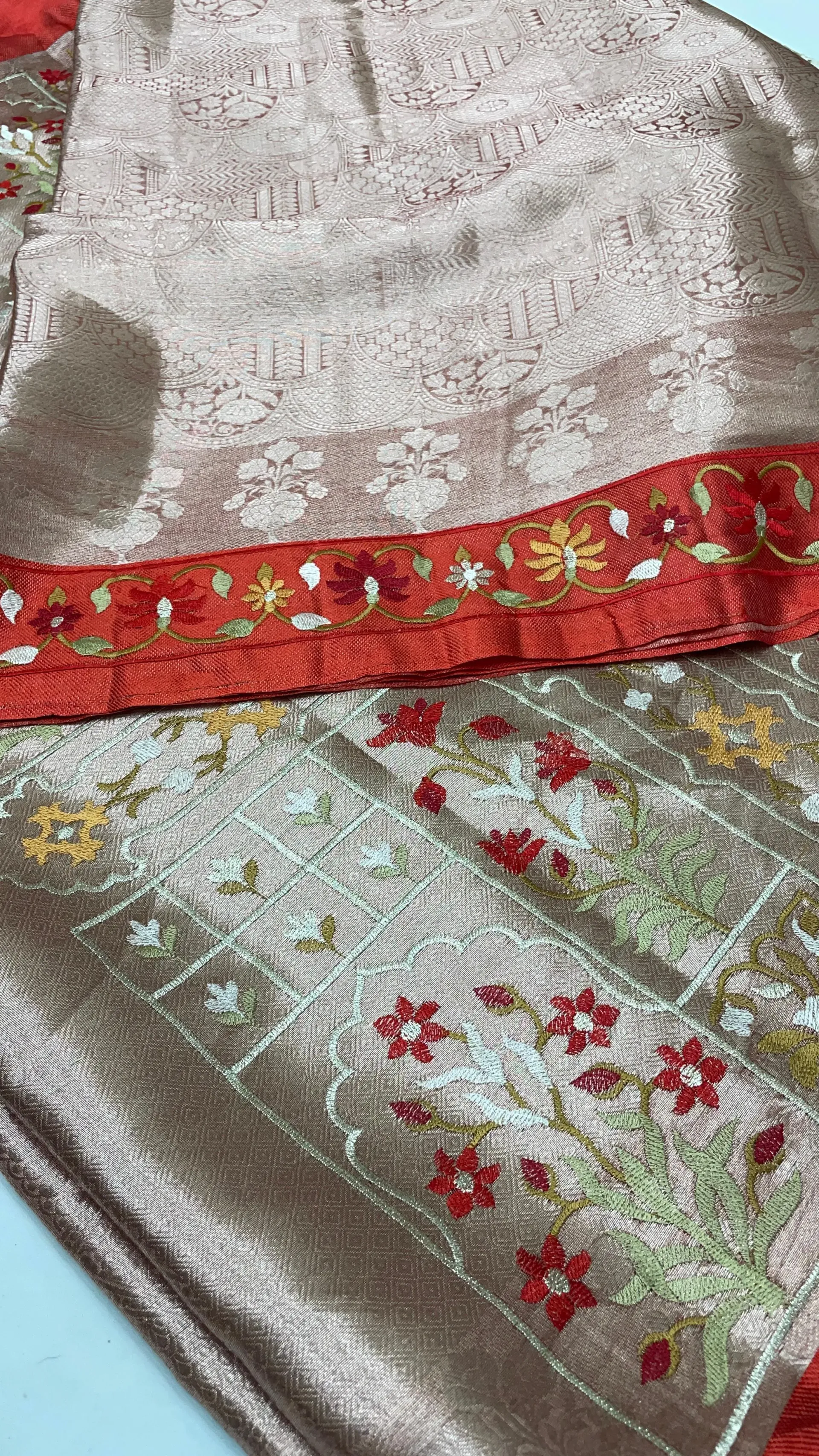 Luxurious Pure Banarasi Brocade Tissue Saree for Weddings & Festivals - product image