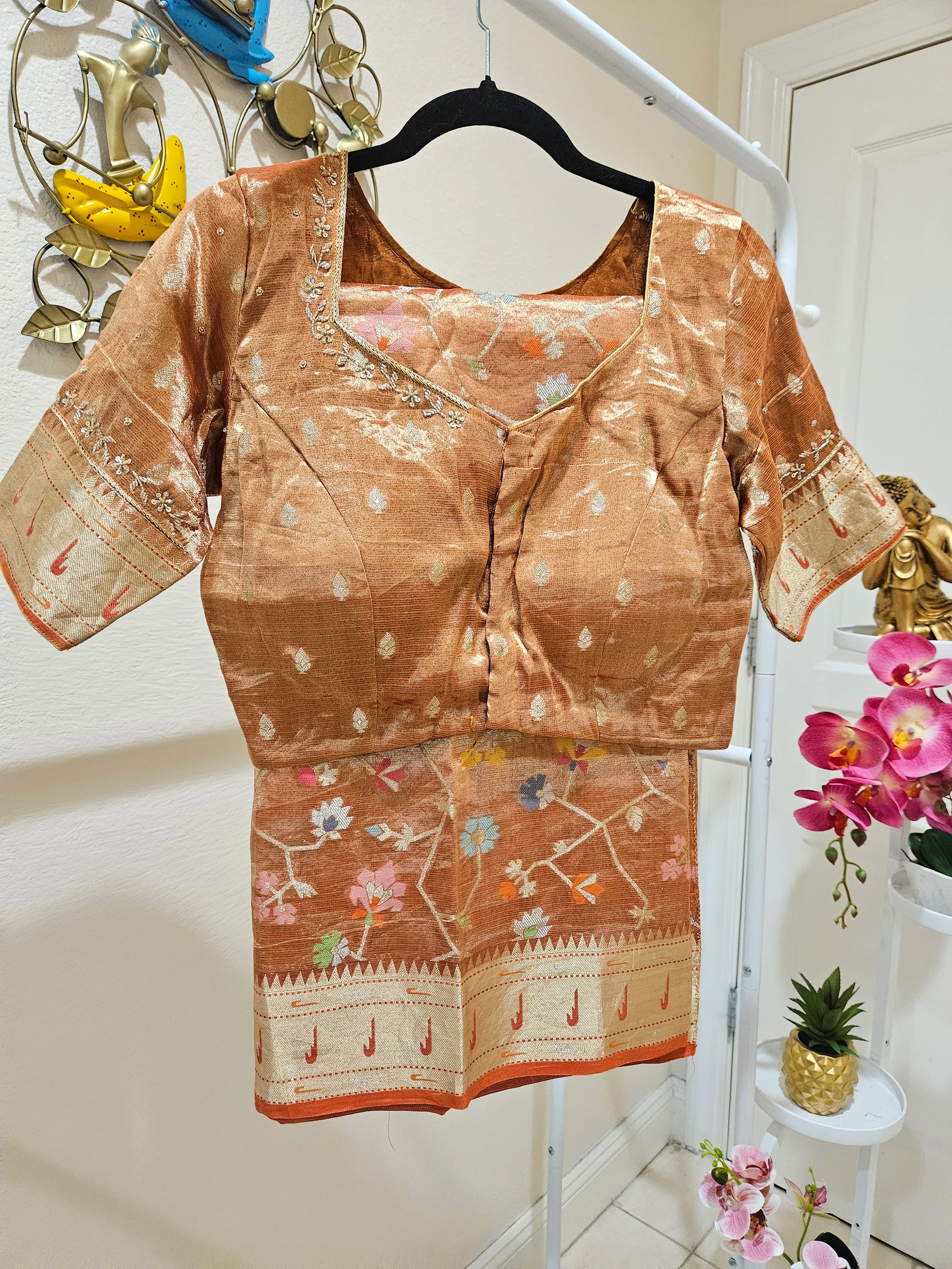 Exquisite Handwoven Zari Kota Saree for Weddings & Festive Wear - Image 2