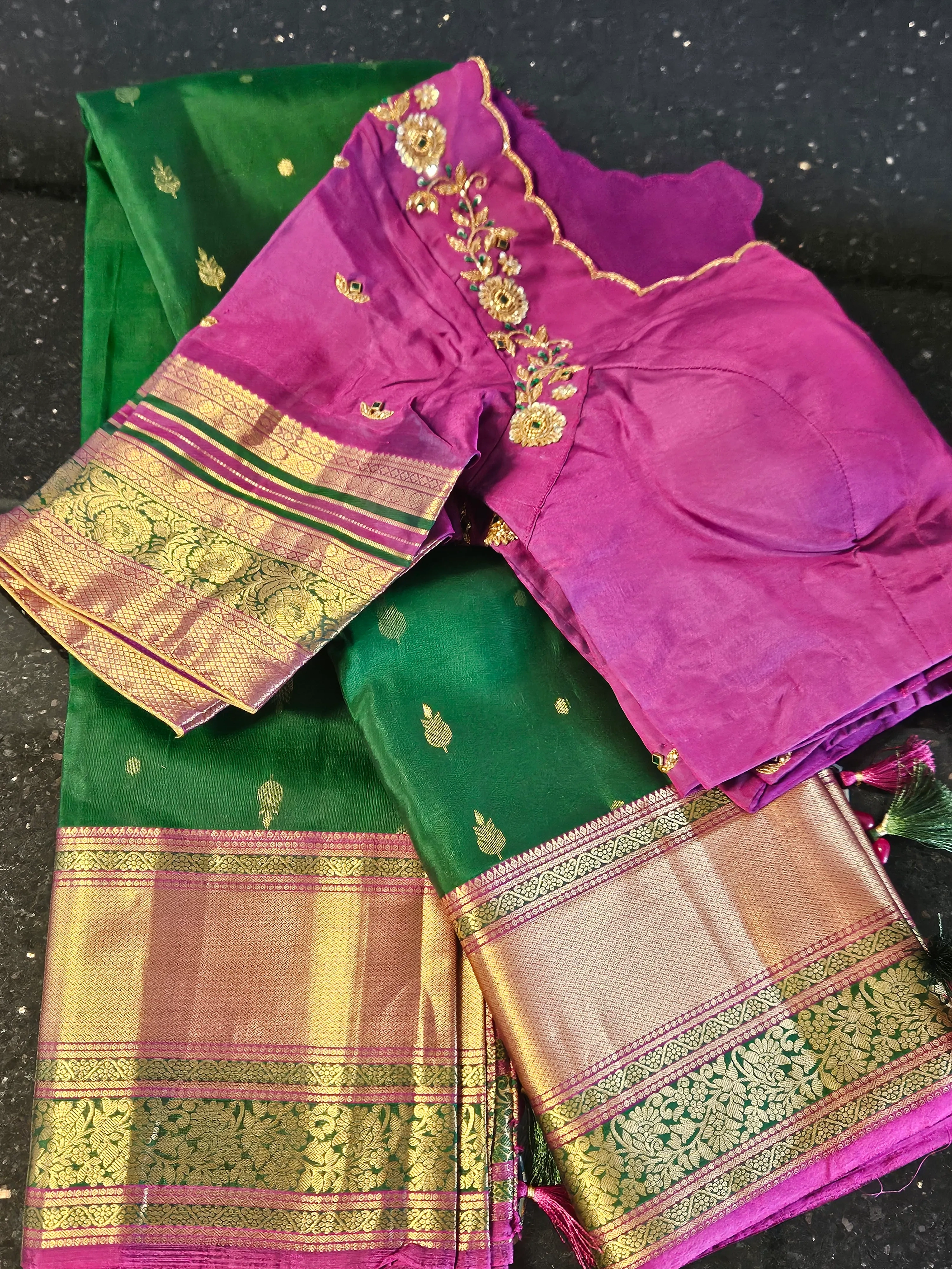 Luxury Kanchipuram Silk Saree with Zari Work - Regal Wear - Image 2