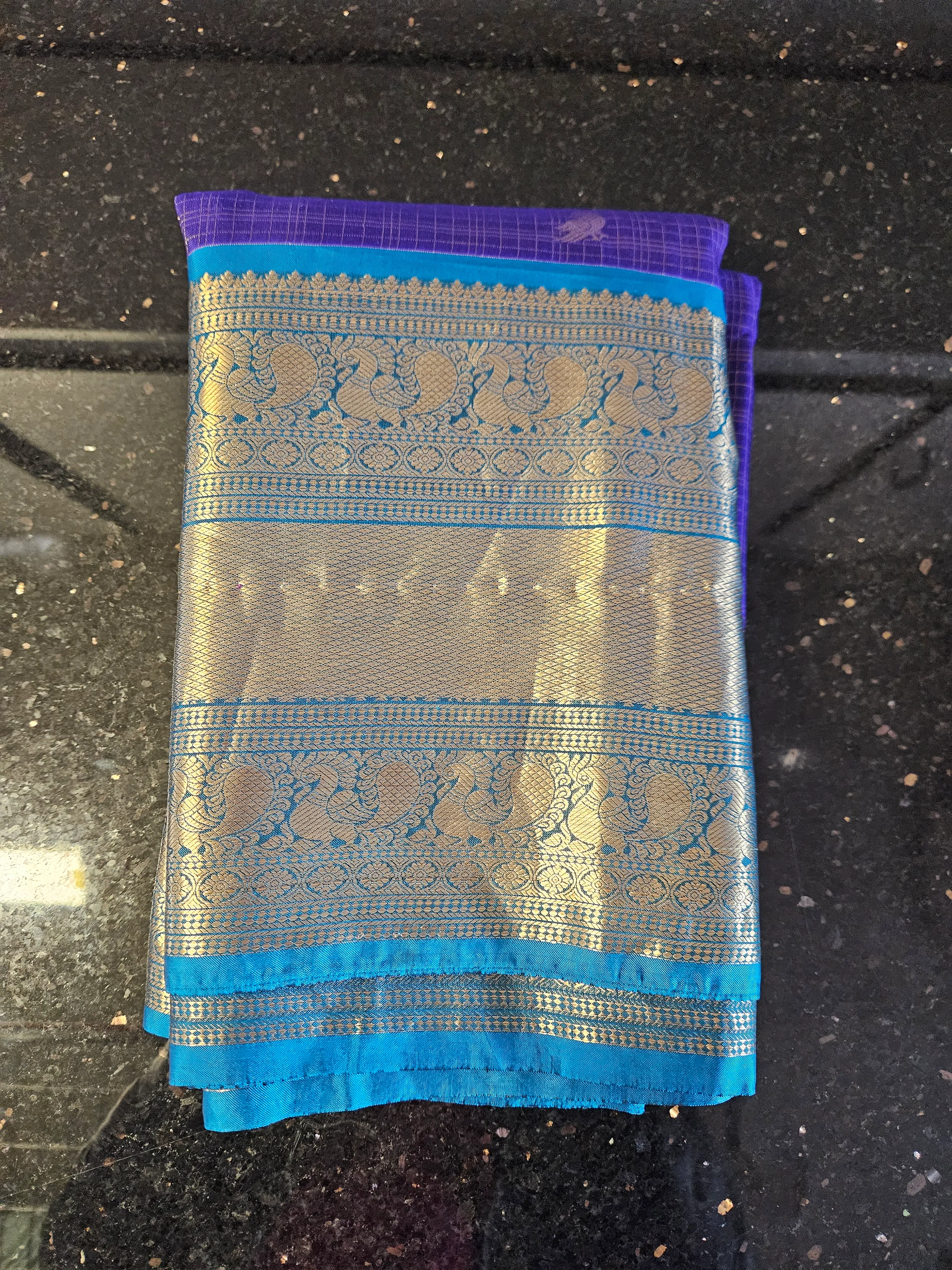 Pure Kanchipuram Silk Wedding Saree with Golden Zari - ethnic Indian fashion from Swathi Design