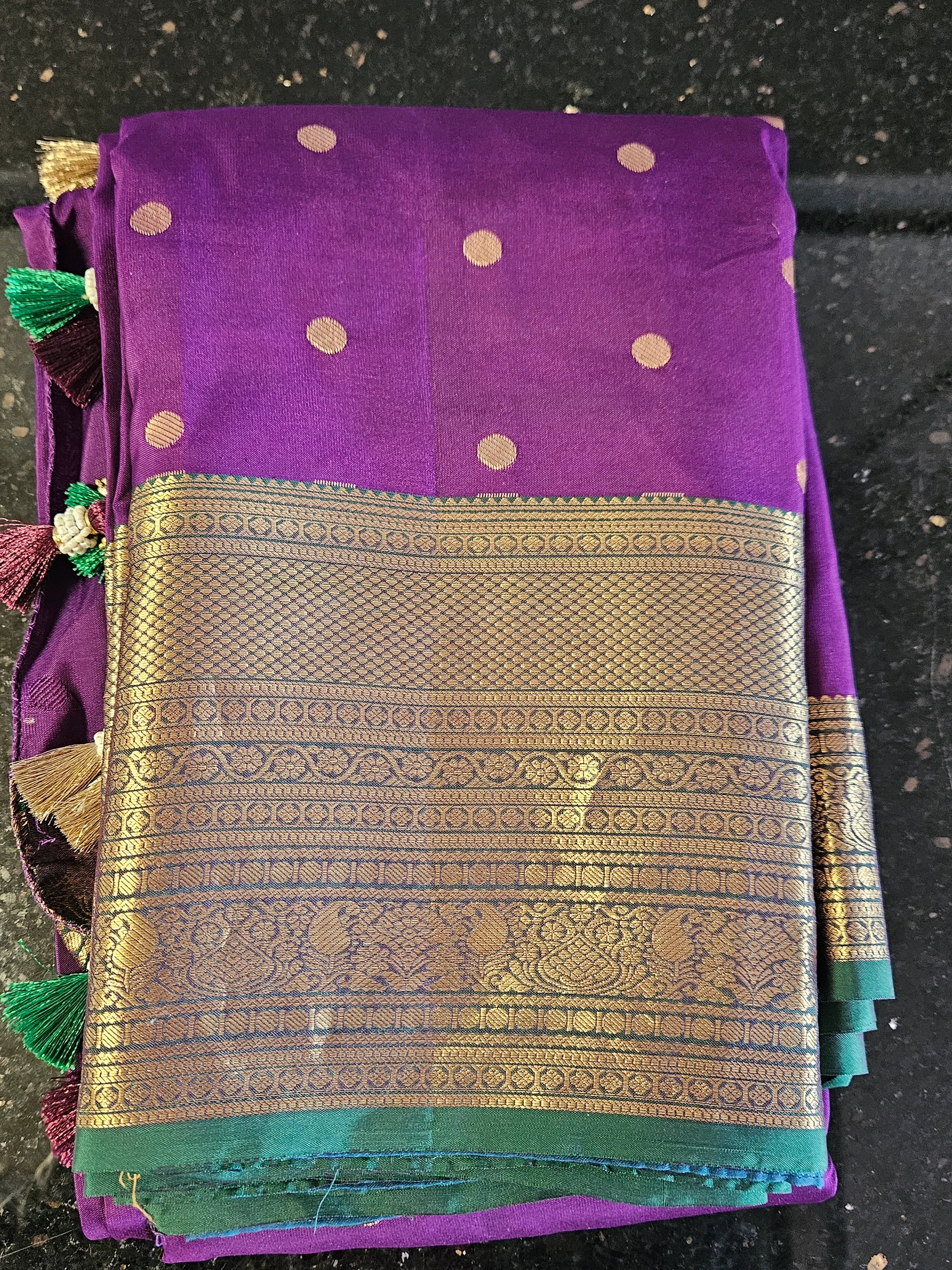 Handwoven Kanchipuram Silk Saree with Zari for Weddings - ethnic Indian fashion from Swathi Design