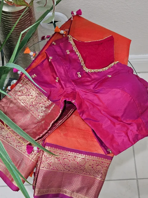 Luxury Pure Kanchipuram Silk Wedding Saree with Intricate Zari Work