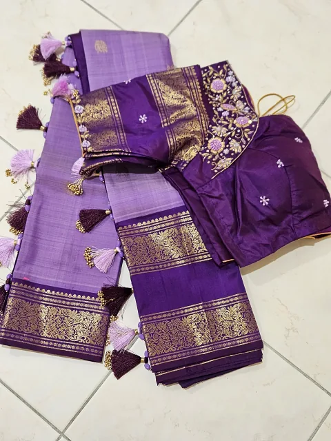 Exquisite Kanchipuram Silk Saree with Zari for Weddings & Festivals