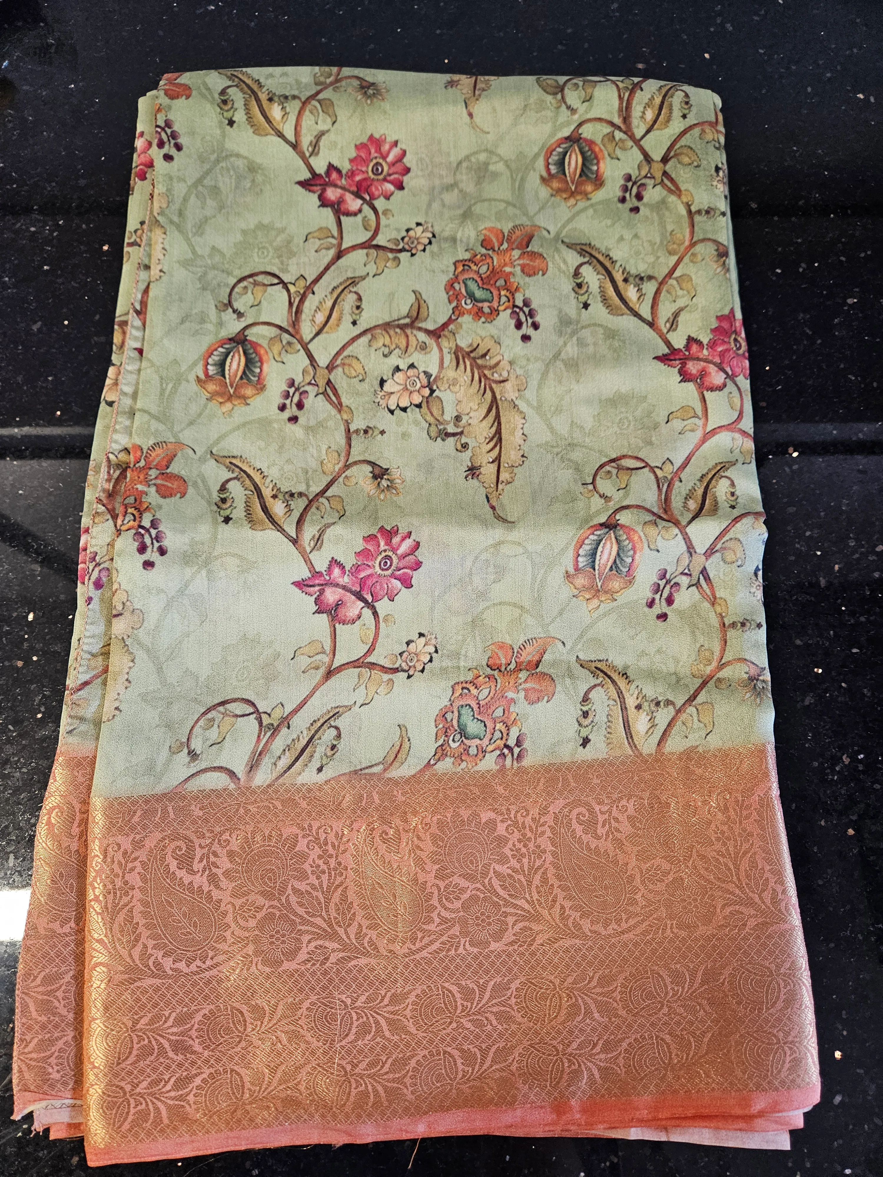 Handwoven Banarasi Silk Floral Wedding Saree - Luxury Ethnic Wear - ethnic Indian fashion from Swathi Design