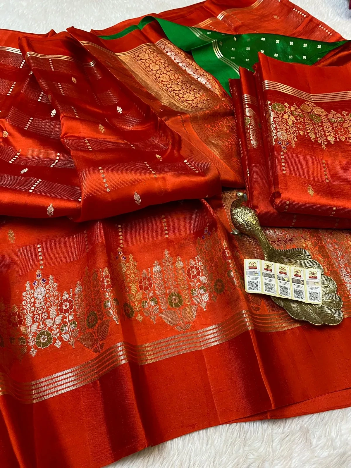 Pure Handloom Raw Mango Pattu Saree – Luxury Indian Ethnic Wear - Image 4