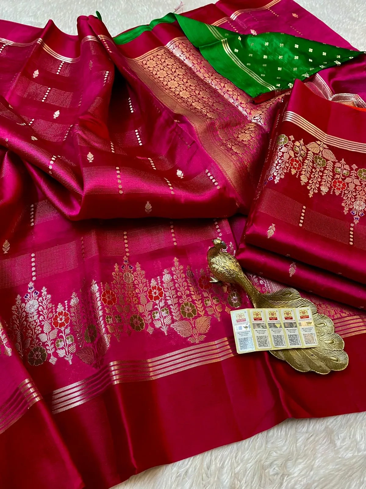 Pure Handloom Raw Mango Pattu Saree – Luxury Indian Ethnic Wear - Image 6