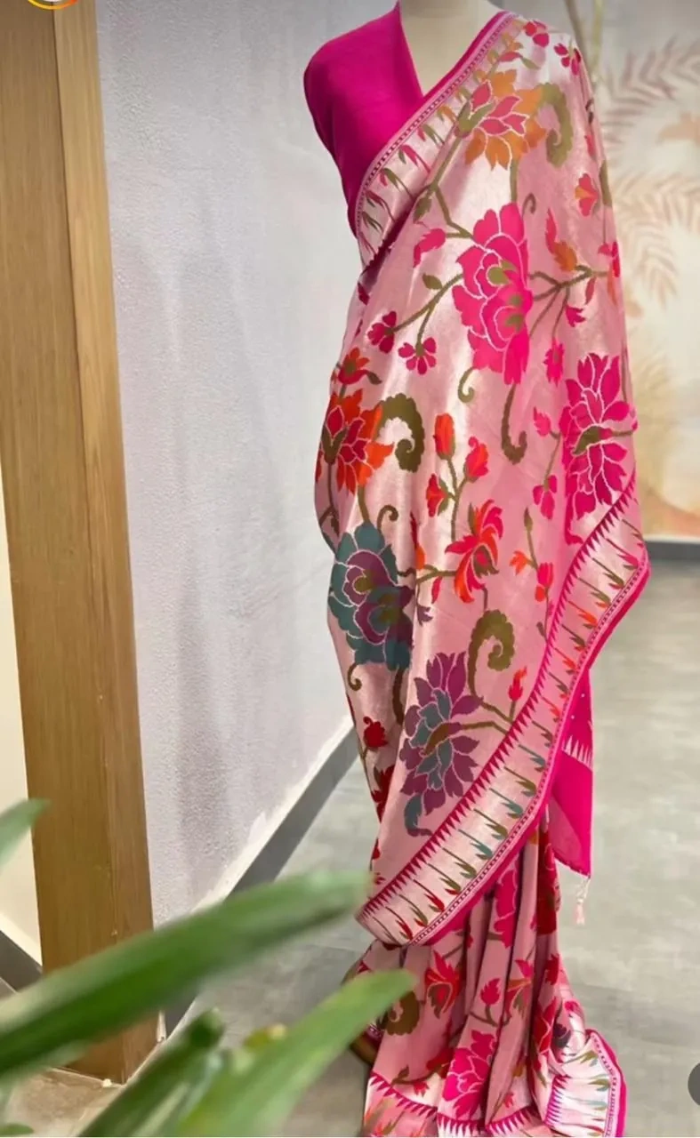 Pure Tussar Silk Georgette Saree for Weddings & Festivals - Image 2