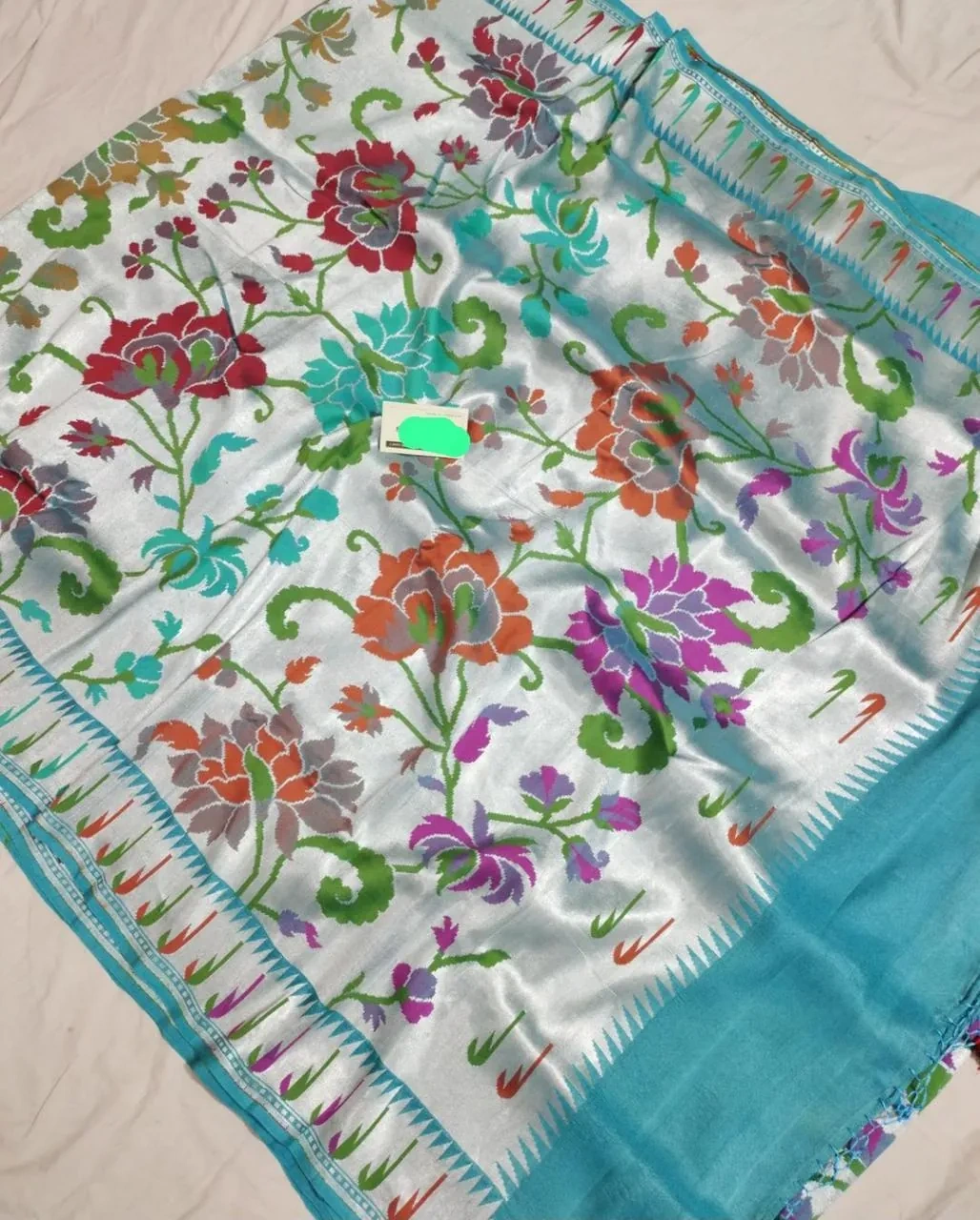 Pure Tussar Silk Georgette Saree for Weddings & Festivals - Image 4