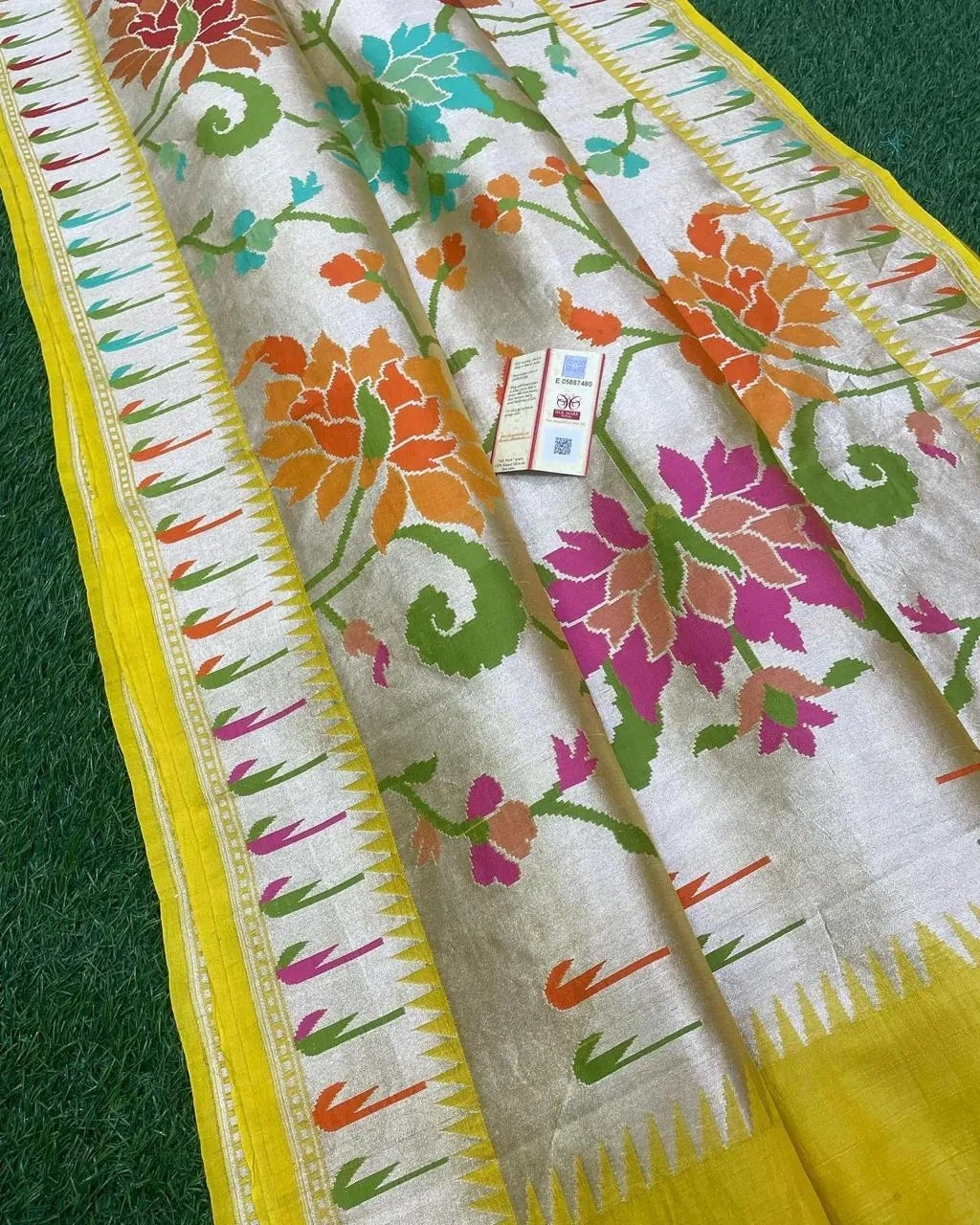 Pure Tussar Silk Georgette Saree for Weddings & Festivals - Image 6