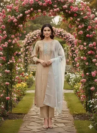 Elegant Pure Tissue Silk Gown for Weddings, Festivals & Special Events