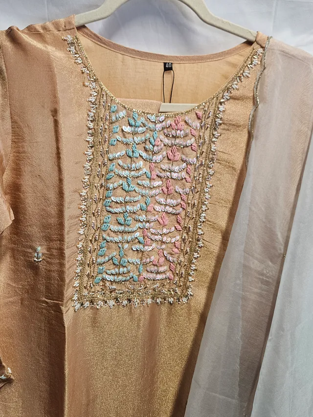 Elegant Pure Tissue Silk Dress - Timeless Ethnic Fashion - product image