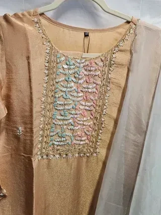 Elegant Pure Tissue Silk Gown for Weddings, Festivals & Special Events - Image 3