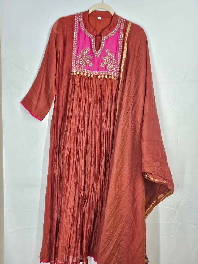 Elegant Pure Mul Chanderi 3-Piece Ethnic Dress for Festive Occasions - product image