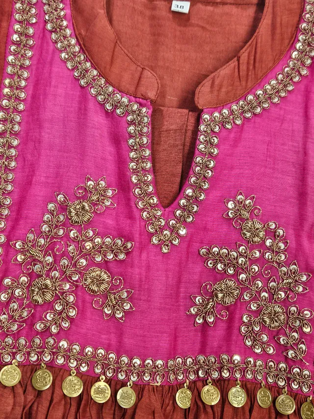 Elegant Pure Mul Chanderi 3-Piece Ethnic Dress for Festive Occasions - product image