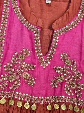 Pure Mul Chanderi Silk 3-Piece Outfit – Elegant Wedding & Festive Wear - Image 4
