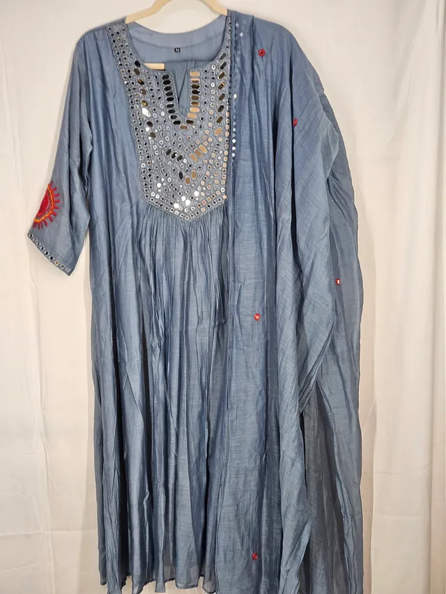 Elegant Pure Mul Chanderi 3-Piece Suit Set for Festive Occasions - product image