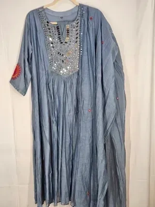 Pastel Pure Mul Chanderi Silk Suit Set for Weddings & Festive Elegance - Image 2