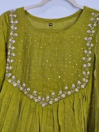 Luxury Mul Chanderi Silk Beige Suit for Weddings & Festive Occasions - Image 4