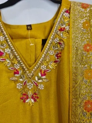 Elegant Pure Dola Silk Gown for Indian Weddings & Festive Celebrations - Image 3