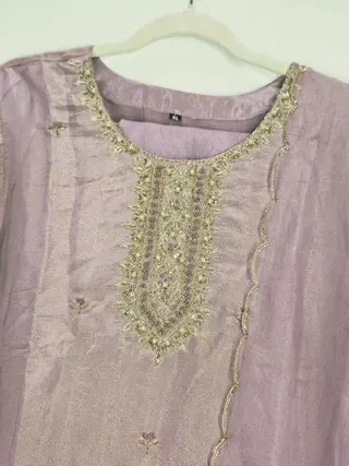 Pure Tissue Silk Gown for Weddings & Festivals - Image 3