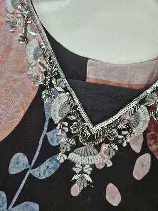 Handcrafted Indian Wedding Lehenga Gown in Pure Georgette - Image 4
