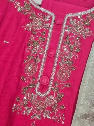 Ivory Muslin Anarkali Gown - Ethnic Wedding Dress for Diwali & Parties - Image 4