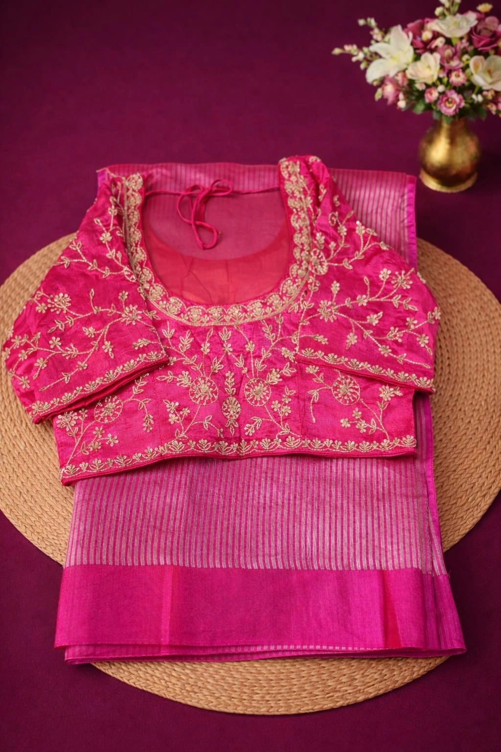 Elegant Pure Banarasi Kora Tissue Silk Saree for Weddings & Festivals - Image 2