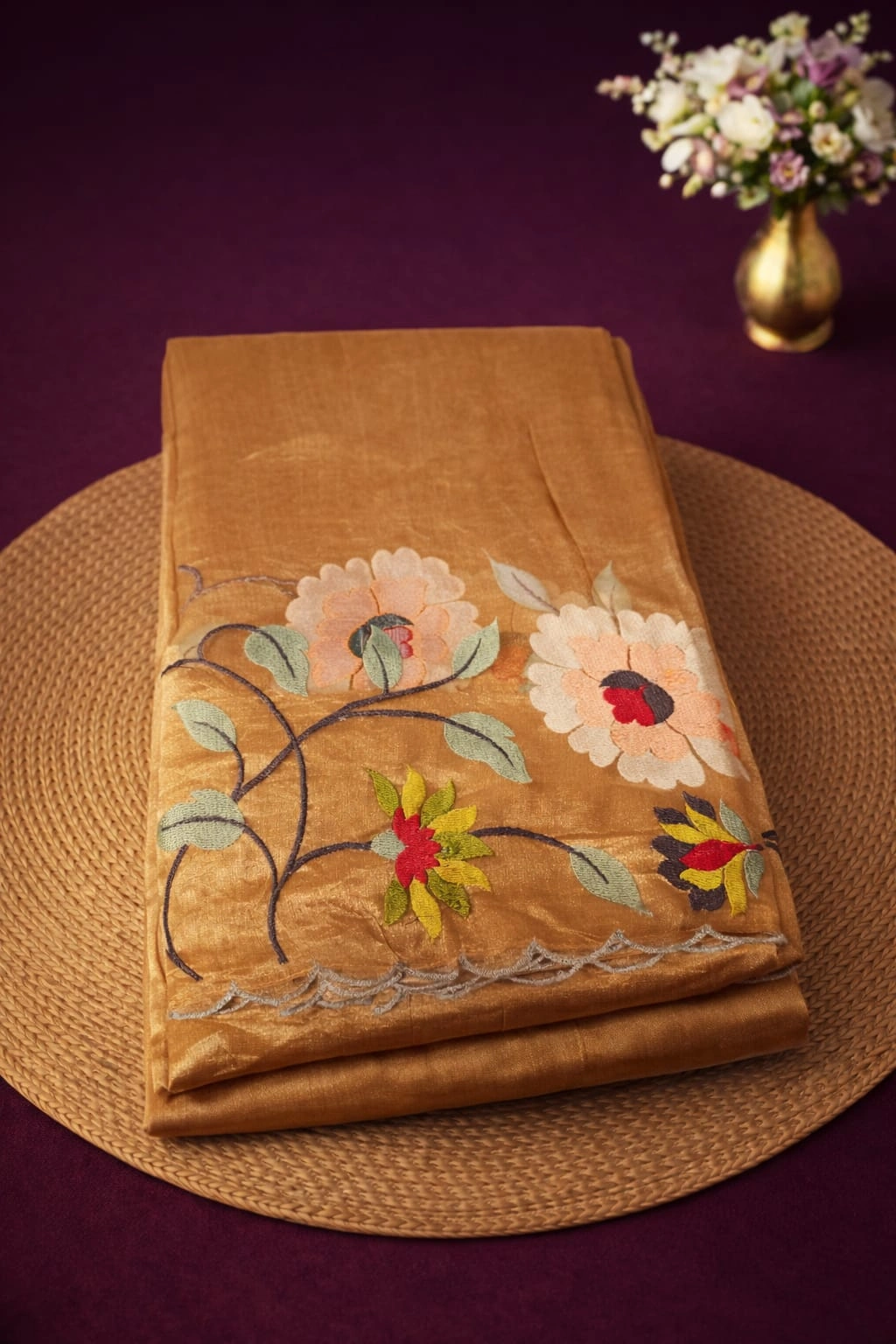 Exquisite Pure Banarasi Kora Tissue Saree for Weddings & Festive Glam - Image 1